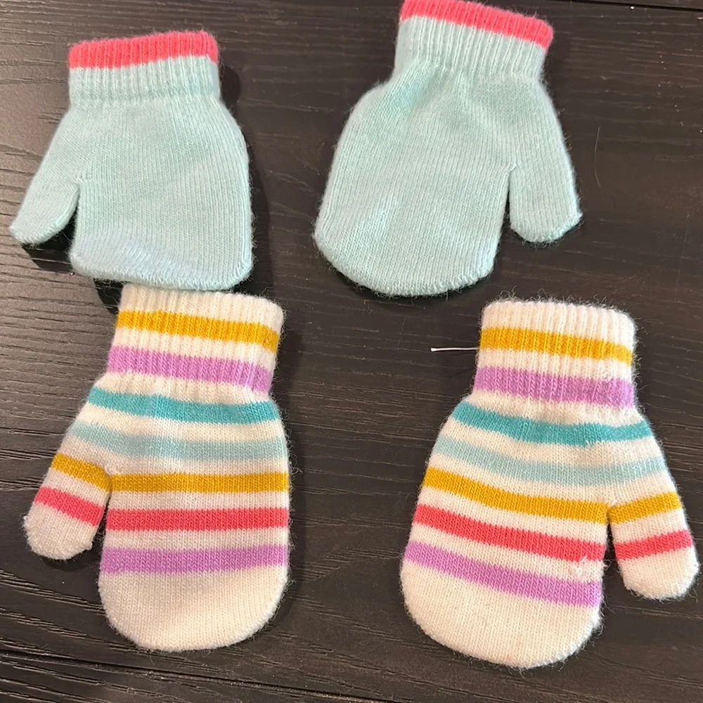 Carter's Blue and Pink Mittens Cozy Accessories
